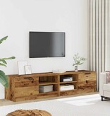 VidaXL Tv-meubels 2 st 80x35x36,5 cm bewerkt hout oud houtkleurig