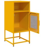 VidaXL Nachtkastje 36x39x78 cm koudgewalst staal mosterdgeel