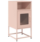 VidaXL Nachtkastje 36x39x78 cm koudgewalst staal roze