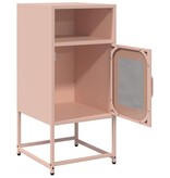 VidaXL Nachtkastje 36x39x78 cm koudgewalst staal roze
