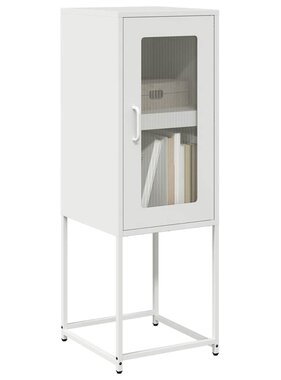 VidaXL Dressoir 36x39x107 cm koudgewalst staal wit