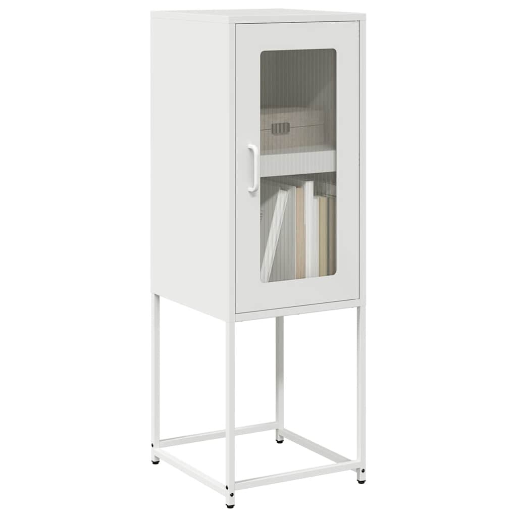 VidaXL Dressoir 36x39x107 cm koudgewalst staal wit