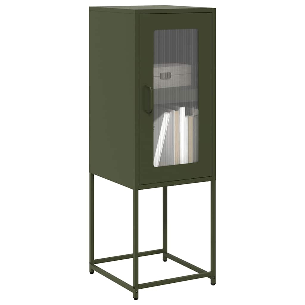 VidaXL Dressoir 36x39x107 cm koudgewalst staal olijfgroen