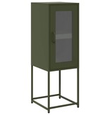 VidaXL Dressoir 36x39x107 cm koudgewalst staal olijfgroen