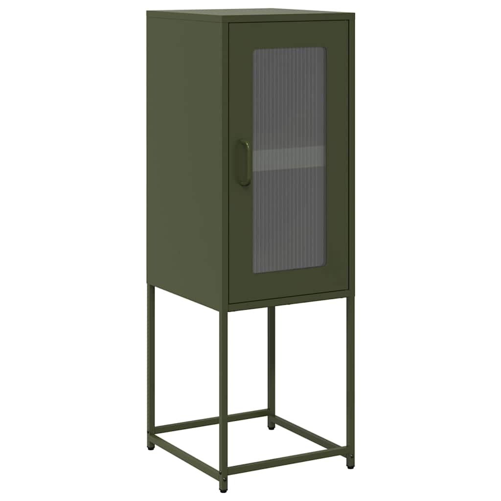 VidaXL Dressoir 36x39x107 cm koudgewalst staal olijfgroen