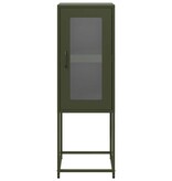VidaXL Dressoir 36x39x107 cm koudgewalst staal olijfgroen