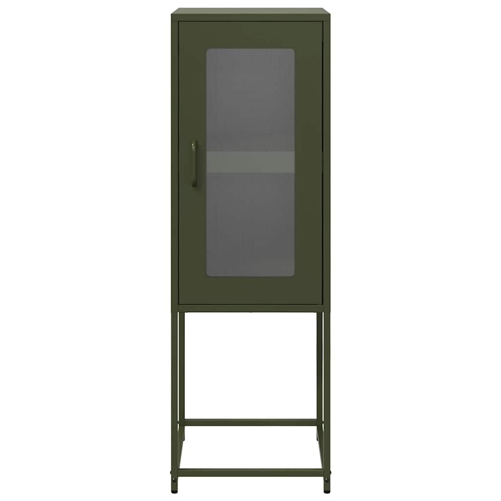 VidaXL Dressoir 36x39x107 cm koudgewalst staal olijfgroen