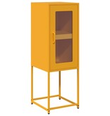 VidaXL Dressoir 36x39x107 cm koudgewalst staal mosterdgeel