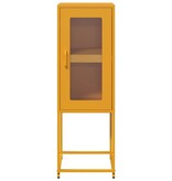 VidaXL Dressoir 36x39x107 cm koudgewalst staal mosterdgeel