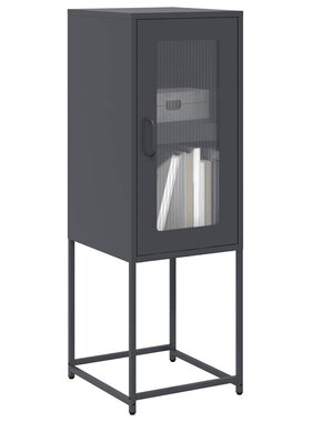 VidaXL Dressoir 36x39x107 cm koudgewalst staal antracietkleurig