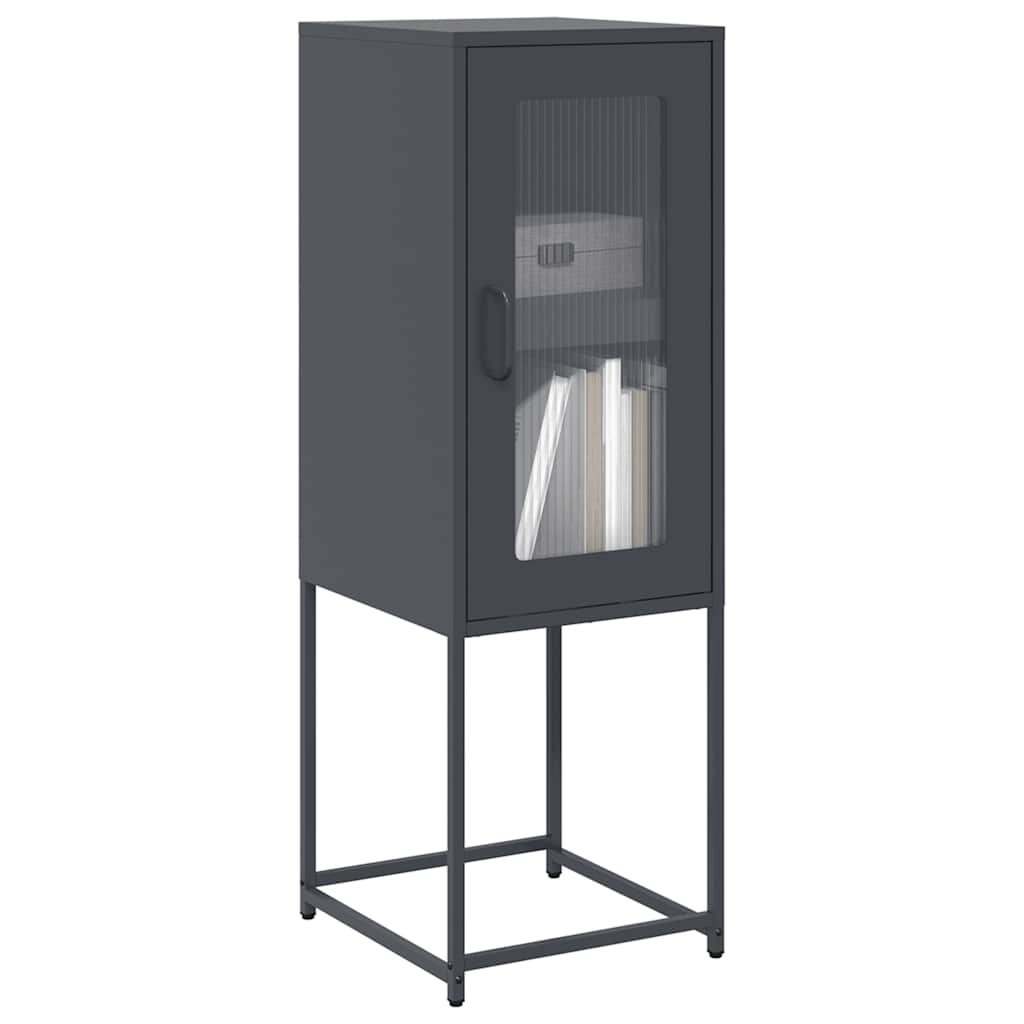 VidaXL Dressoir 36x39x107 cm koudgewalst staal antracietkleurig