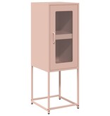 VidaXL Dressoir 36x39x107 cm koudgewalst staal roze
