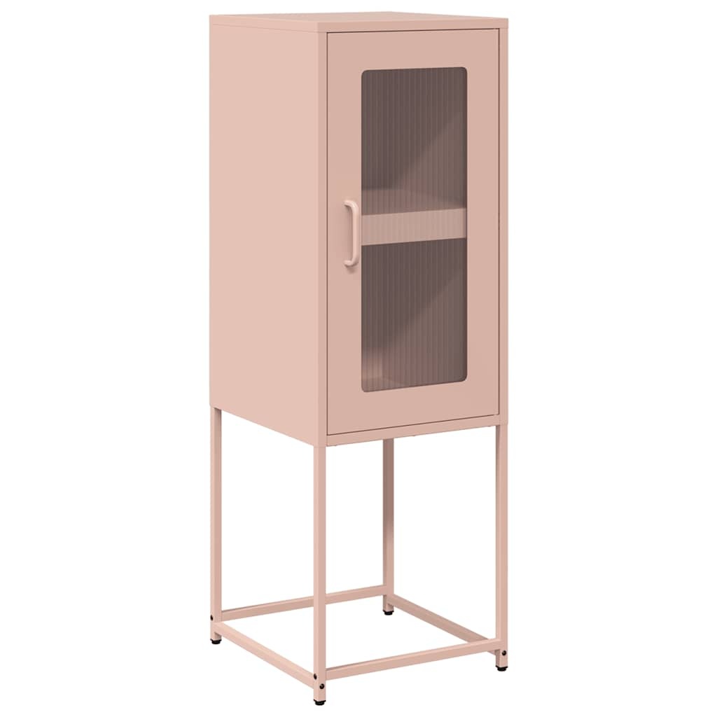VidaXL Dressoir 36x39x107 cm koudgewalst staal roze
