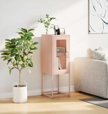 VidaXL Dressoir 36x39x107 cm koudgewalst staal roze