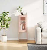 VidaXL Dressoir 36x39x107 cm koudgewalst staal roze