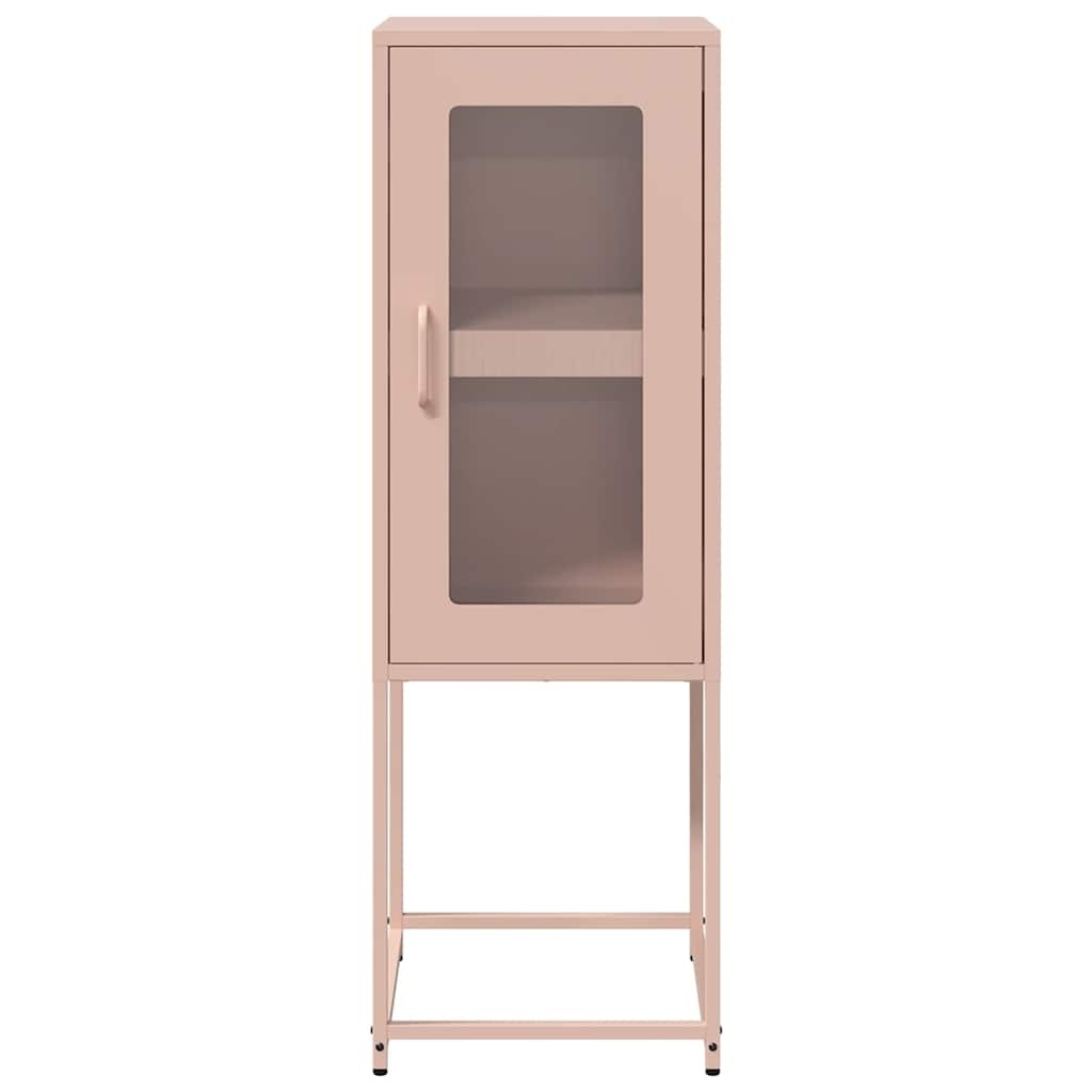 VidaXL Dressoir 36x39x107 cm koudgewalst staal roze