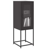 VidaXL Dressoir 36x39x107 cm koudgewalst staal zwart