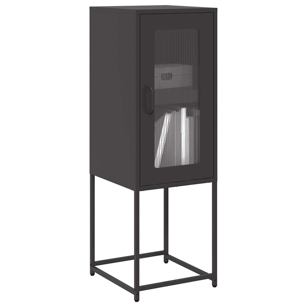 VidaXL Dressoir 36x39x107 cm koudgewalst staal zwart