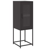 VidaXL Dressoir 36x39x107 cm koudgewalst staal zwart