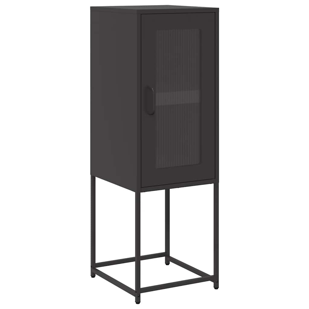 VidaXL Dressoir 36x39x107 cm koudgewalst staal zwart