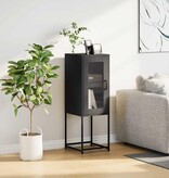 VidaXL Dressoir 36x39x107 cm koudgewalst staal zwart