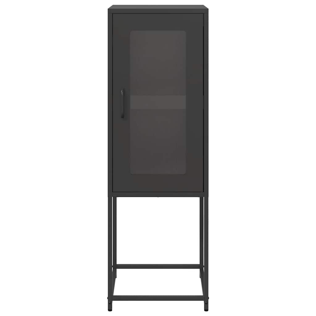 VidaXL Dressoir 36x39x107 cm koudgewalst staal zwart