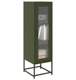 VidaXL Hoge kast 36x39x123 cm koudgewalst staal olijfgroen