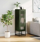VidaXL Hoge kast 36x39x123 cm koudgewalst staal olijfgroen
