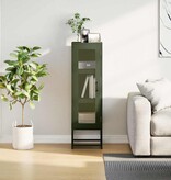 VidaXL Hoge kast 36x39x123 cm koudgewalst staal olijfgroen