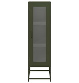 VidaXL Hoge kast 36x39x123 cm koudgewalst staal olijfgroen