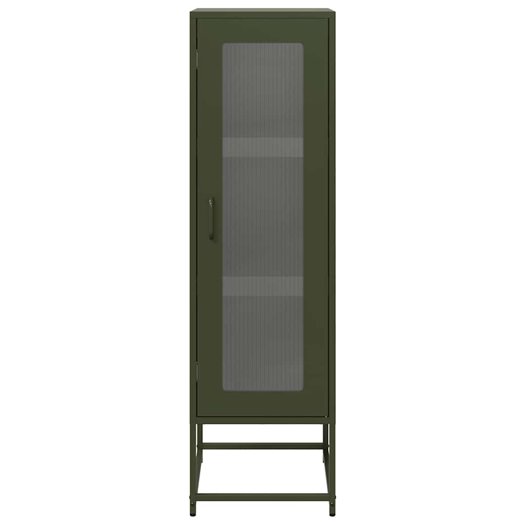 VidaXL Hoge kast 36x39x123 cm koudgewalst staal olijfgroen