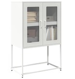 VidaXL Hoge kast 68x39x107 cm staal wit