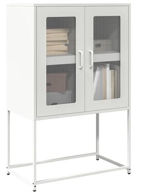 VidaXL Hoge kast 68x39x107 cm staal wit