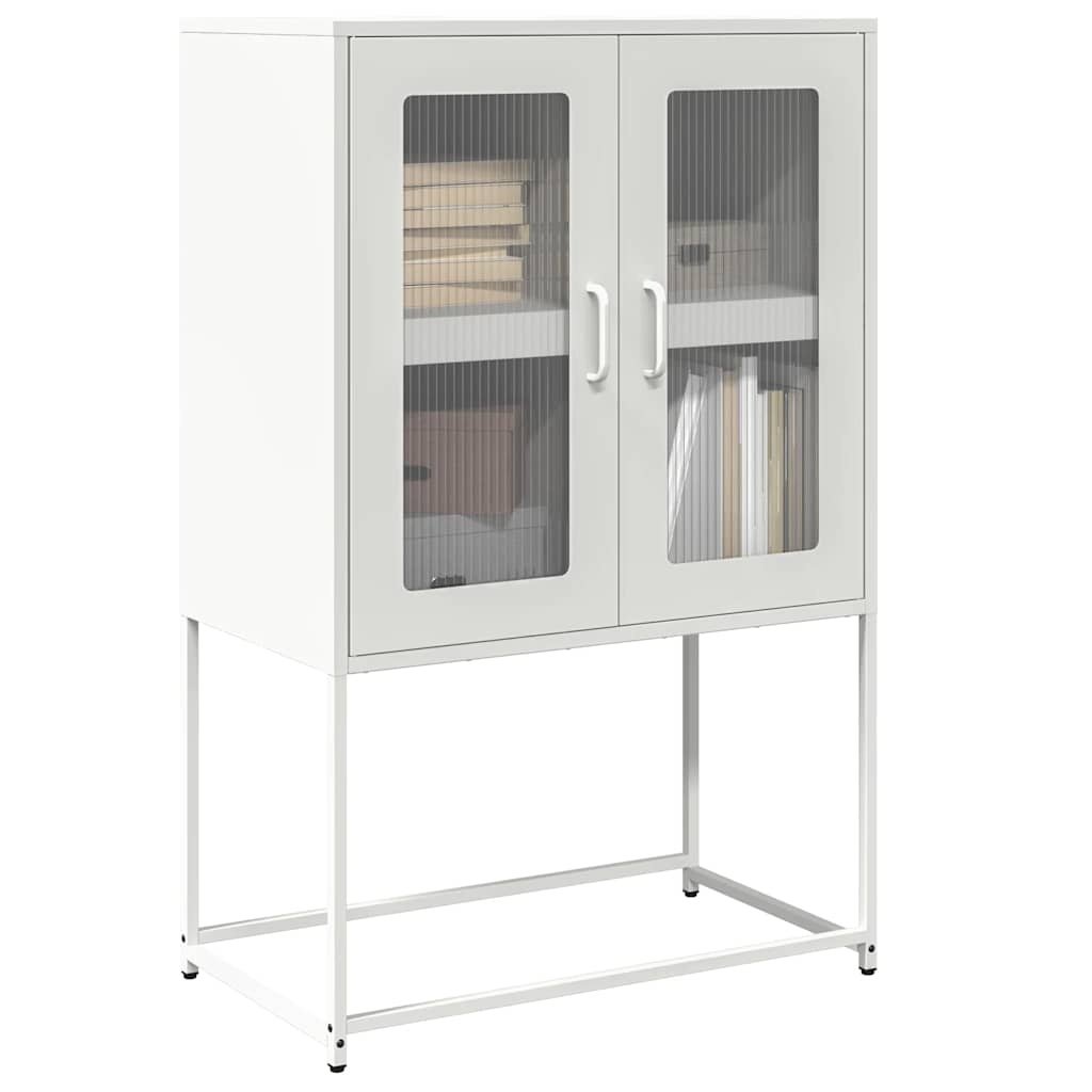 VidaXL Hoge kast 68x39x107 cm staal wit