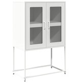VidaXL Hoge kast 68x39x107 cm staal wit