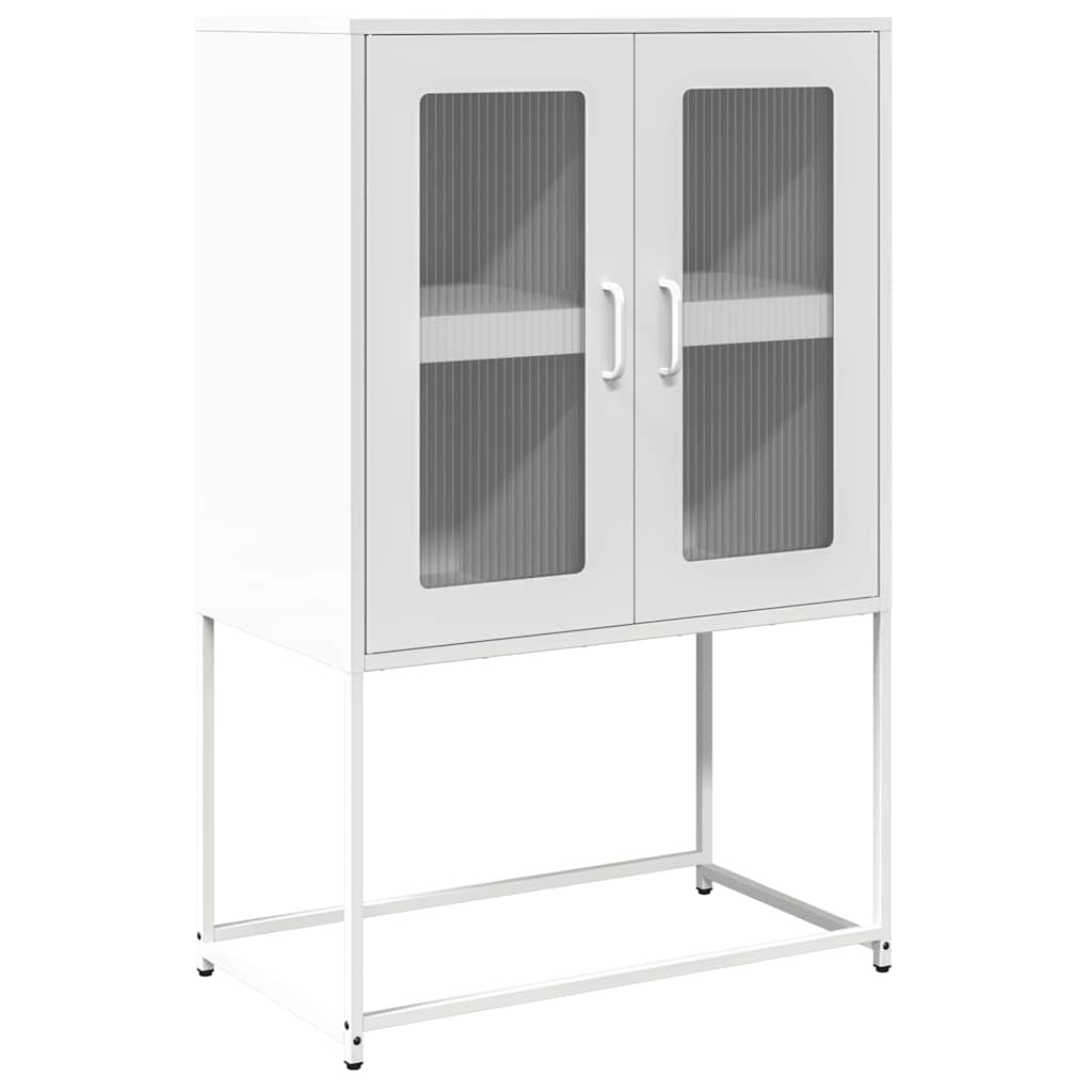VidaXL Hoge kast 68x39x107 cm staal wit
