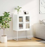 VidaXL Hoge kast 68x39x107 cm staal wit