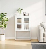 VidaXL Hoge kast 68x39x107 cm staal wit