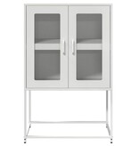 VidaXL Hoge kast 68x39x107 cm staal wit