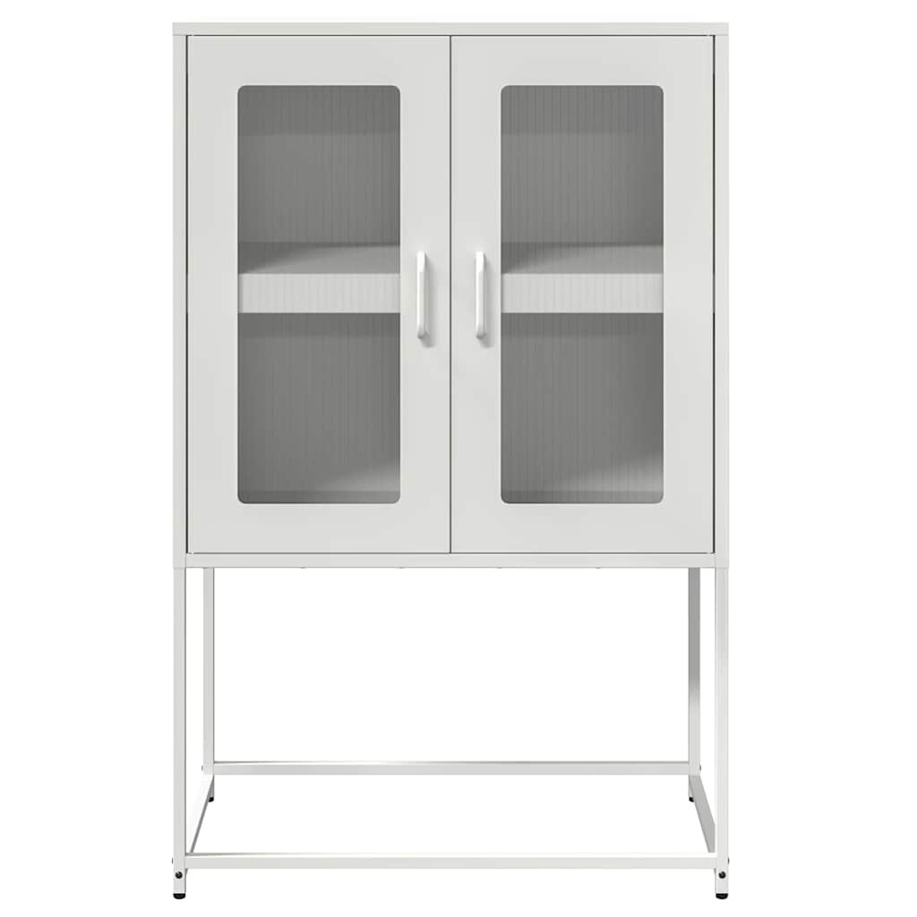 VidaXL Hoge kast 68x39x107 cm staal wit