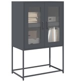 VidaXL Hoge kast 68x39x107 cm staal antracietkleurig
