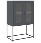 VidaXL Hoge kast 68x39x107 cm staal antracietkleurig