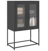 VidaXL Hoge kast 68x39x107 cm staal zwart