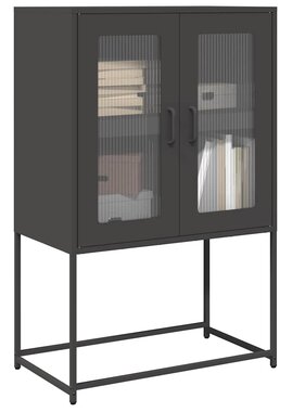 VidaXL Hoge kast 68x39x107 cm staal zwart