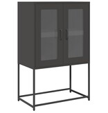 VidaXL Hoge kast 68x39x107 cm staal zwart