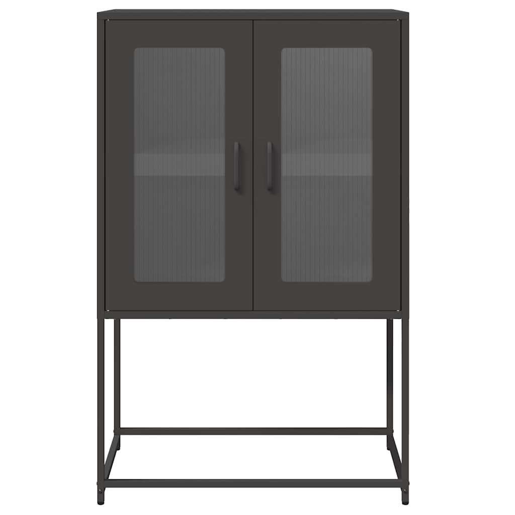 VidaXL Hoge kast 68x39x107 cm staal zwart