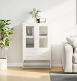 VidaXL Hoge kast 68x39x111,5 cm staal wit