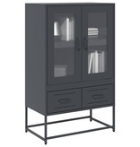 VidaXL Hoge kast 68x39x111,5 cm staal antracietkleurig