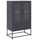 VidaXL Hoge kast 68x39x111,5 cm staal antracietkleurig