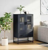VidaXL Hoge kast 68x39x111,5 cm staal antracietkleurig